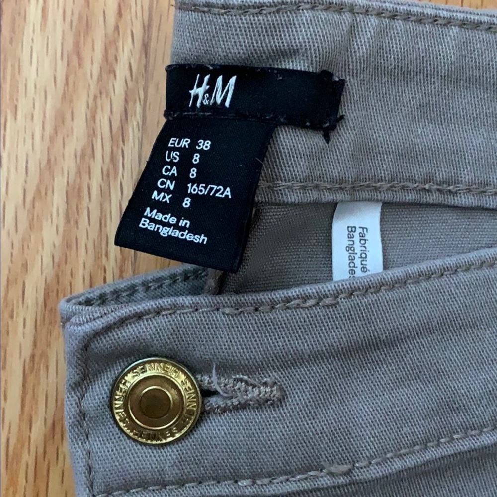 Taupe Cotton Pants (H&M, size 8) - Picture 2 of 4